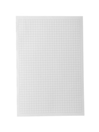 Photo of Blank notebook paper isolated on white. Space for design