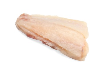 Photo of Piece of raw cod fish isolated on white