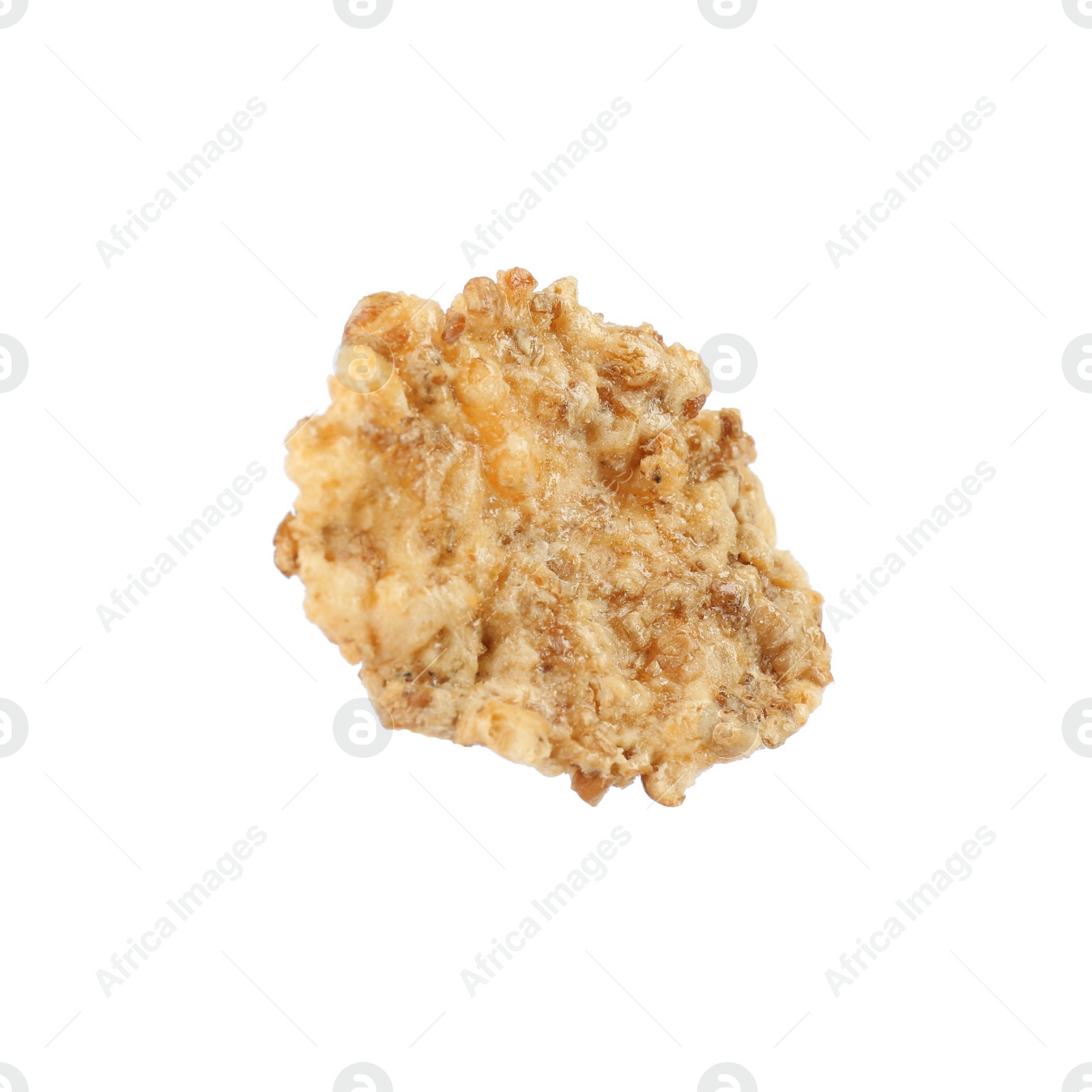 Photo of Sweet tasty corn flake isolated on white