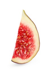 Photo of Piece of fresh fig isolated on white