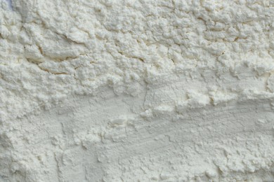 Photo of Rice loose face powder as background, top view