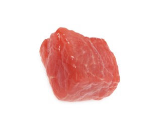 Photo of One piece of raw beef isolated on white