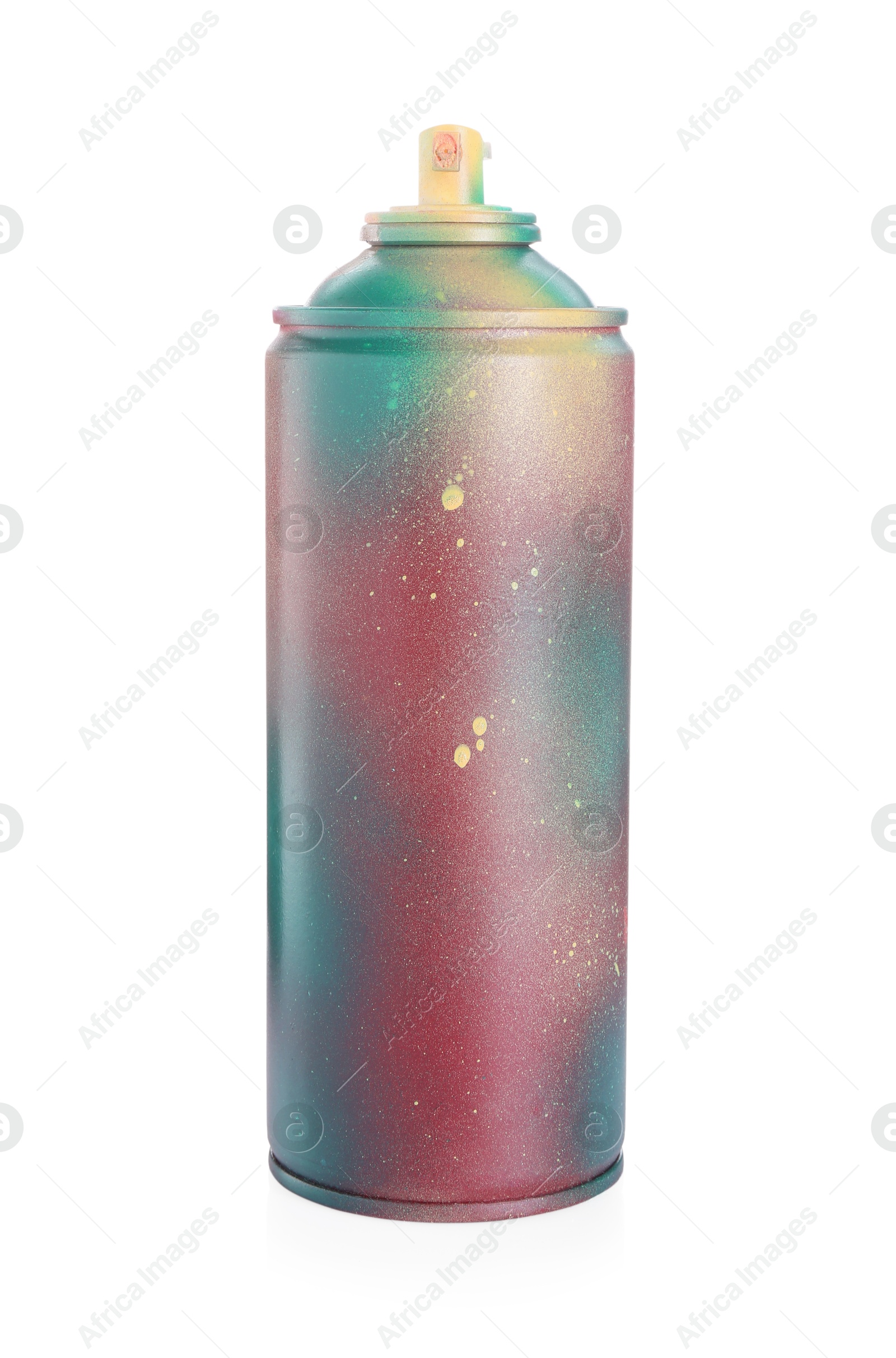 Photo of One can of bright spray paint isolated on white