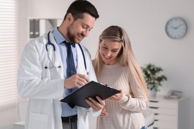 Professional doctor working with patient in hospital