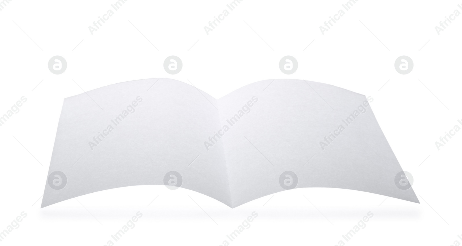 Photo of Blank paper brochure isolated on white. Mockup for design