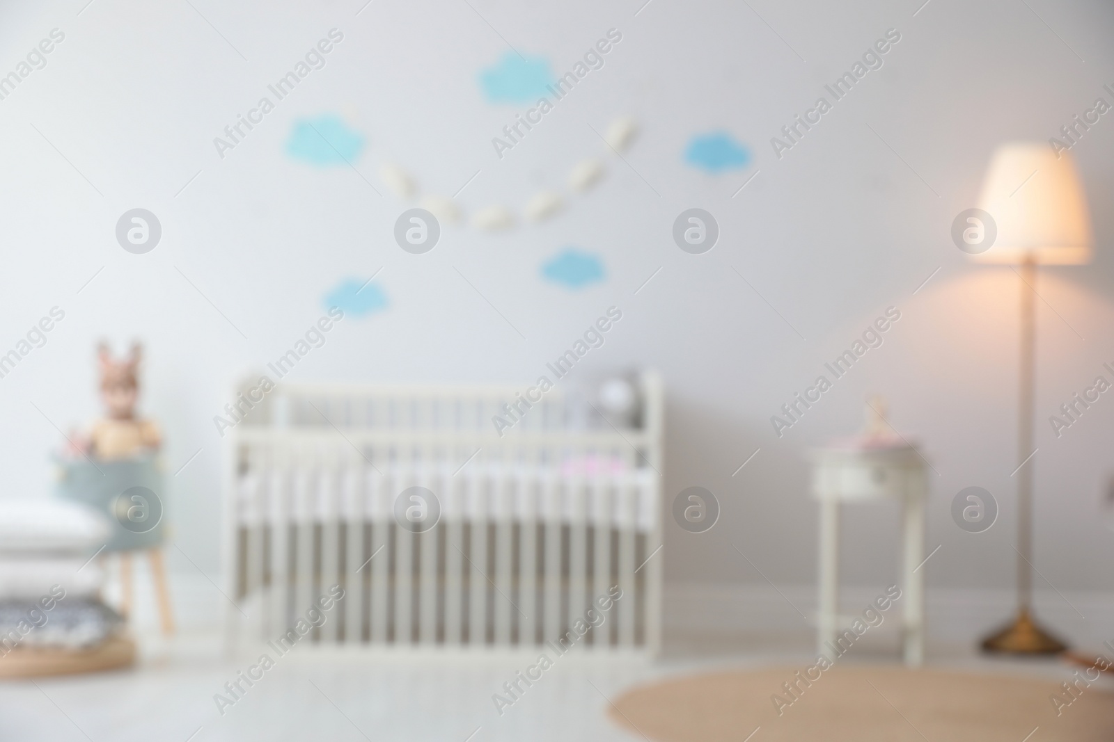Photo of Blurred view of stylish baby room interior