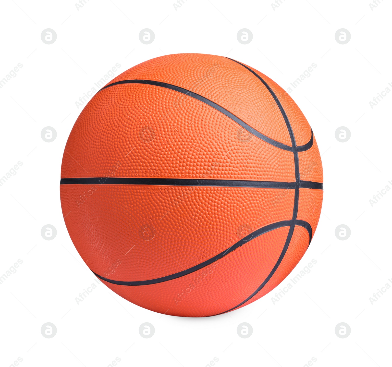 Photo of New orange basketball ball isolated on white