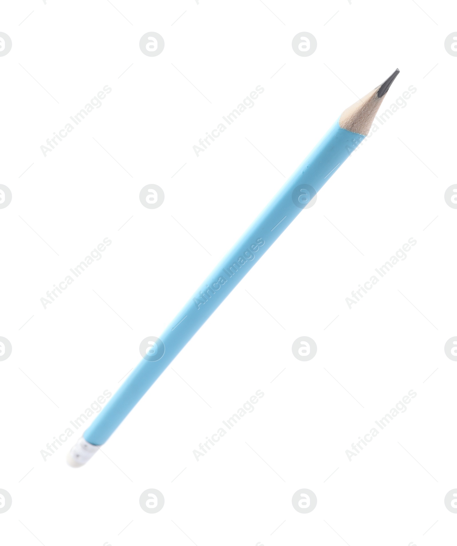 Photo of One sharp graphite pencil isolated on white