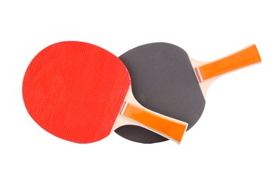 Ping pong rackets isolated on white. Sports equipment