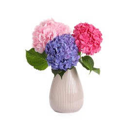 Bouquet with beautiful hortensia flowers isolated on white