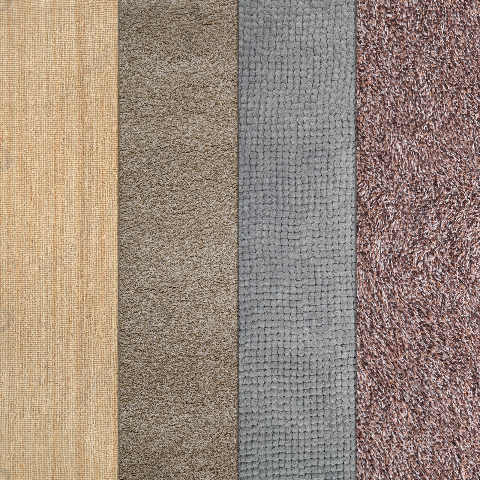 Image of Collage with carpet textures in different colors