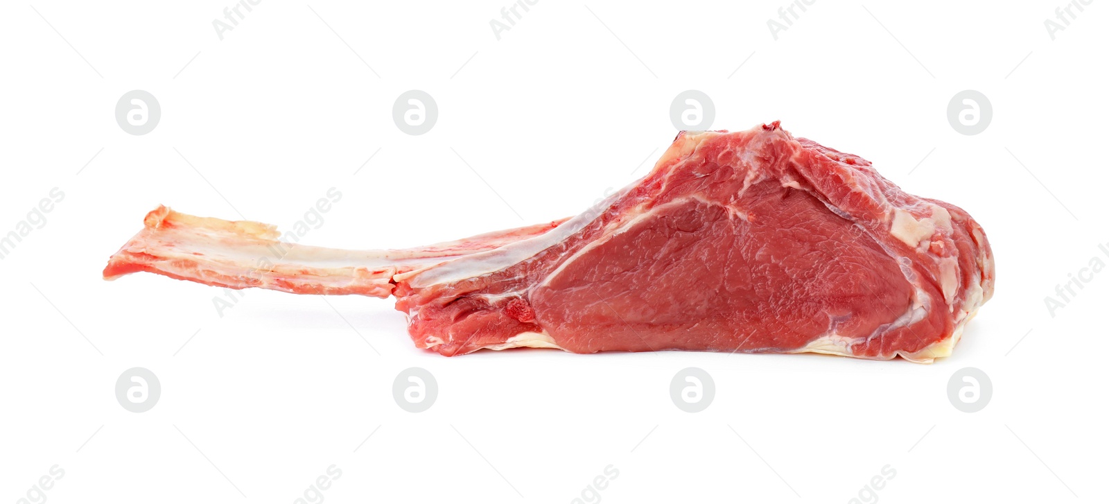 Photo of Piece of raw beef meat isolated on white