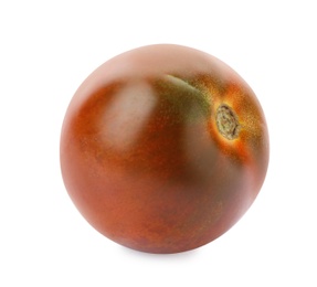 Fresh ripe brown tomato on white background