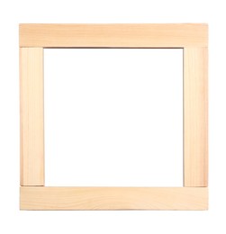 Wooden frame isolated on white. For mirror, photo, picture, painting and others