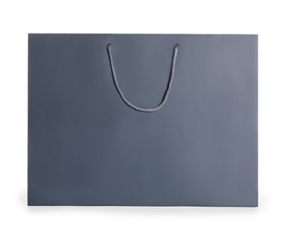 One grey shopping bag isolated on white