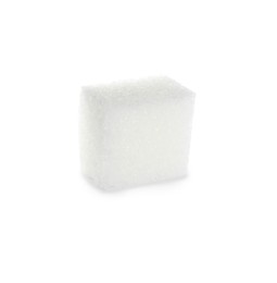 Photo of Cube of refined sugar isolated on white