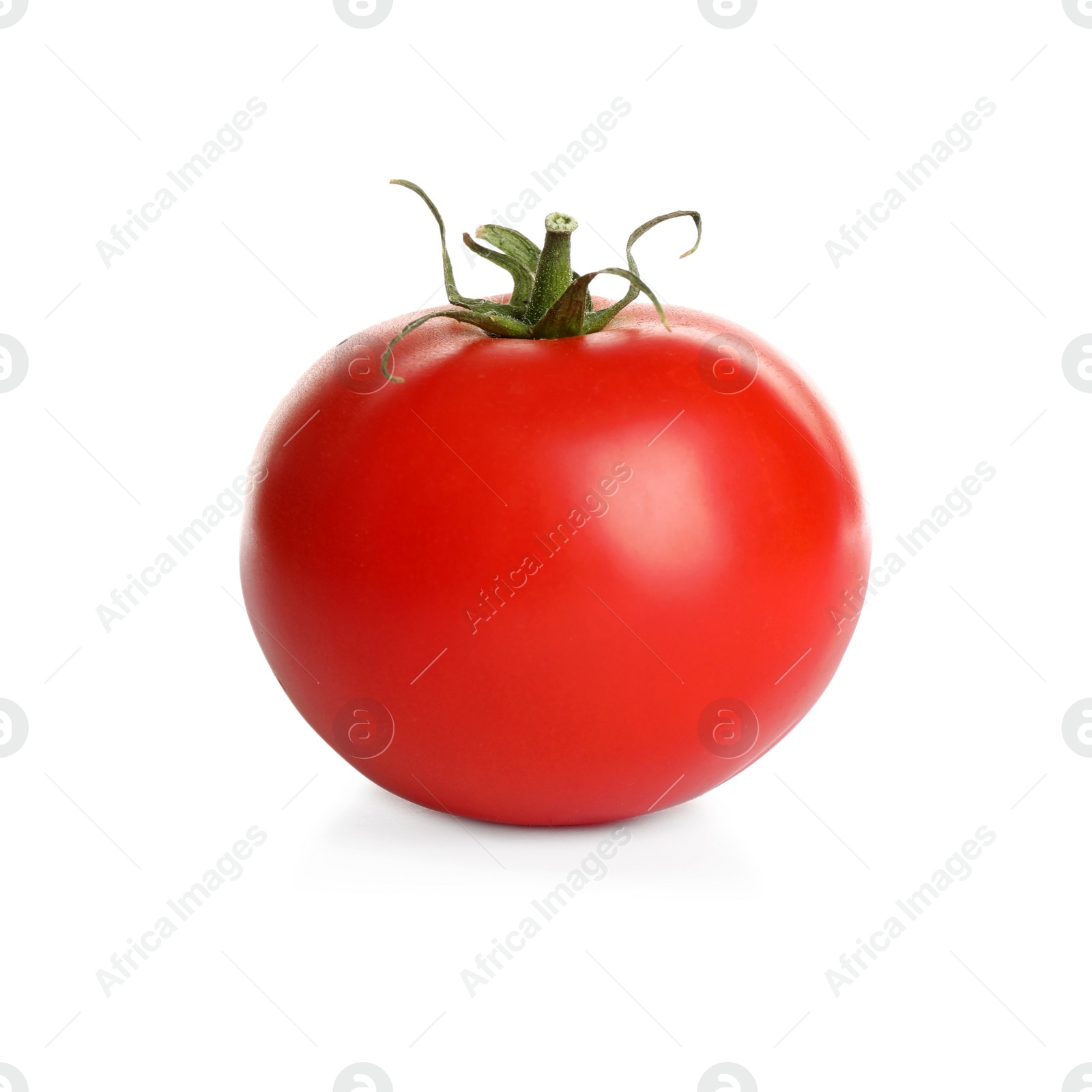 Photo of Fresh ripe organic tomato isolated on white