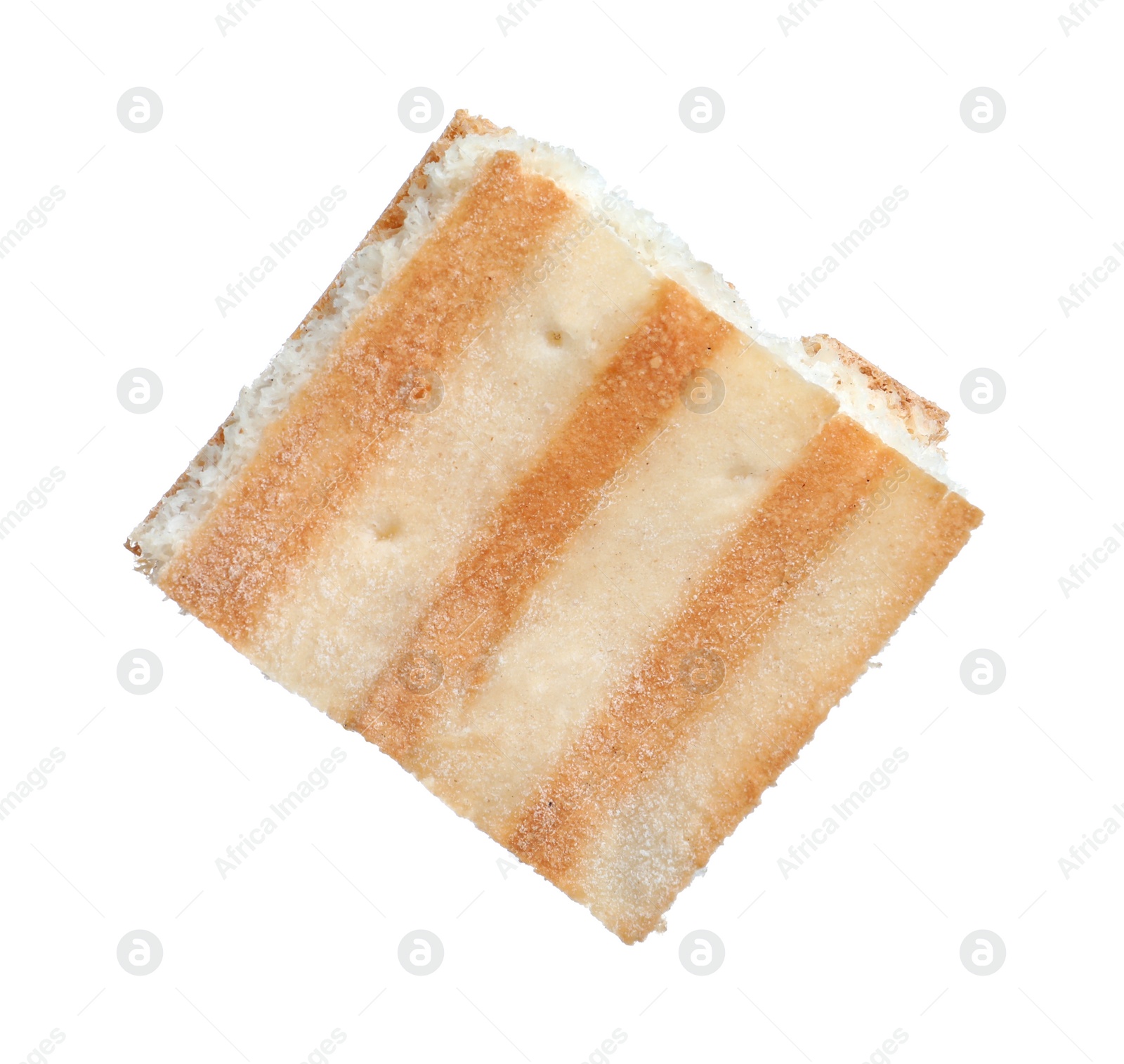 Photo of Delicious crispy pita chip isolated on white