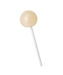 Photo of Tasty lollipop isolated on white. Confectionery product