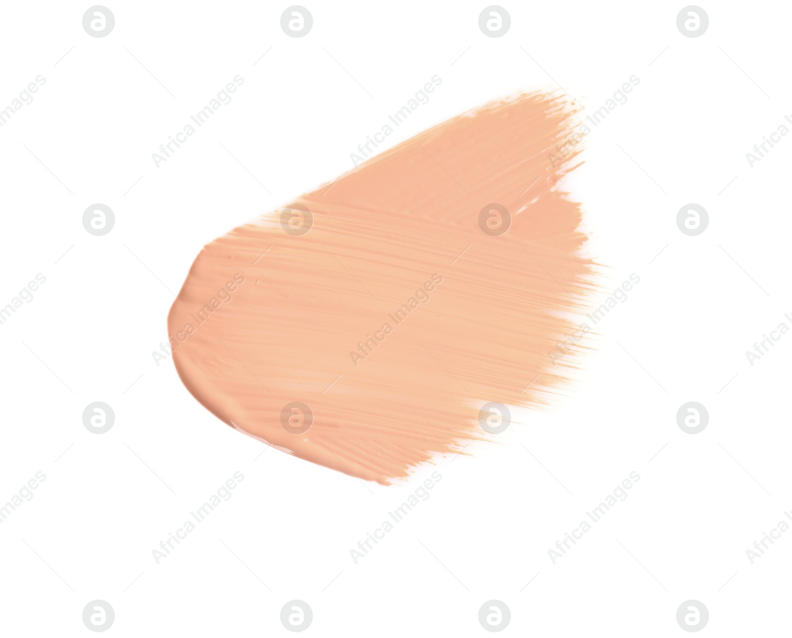 Photo of Sample of liquid foundation foundation on white background, top view