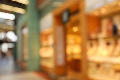 Blurred view of shopping mall interior. Bokeh effect