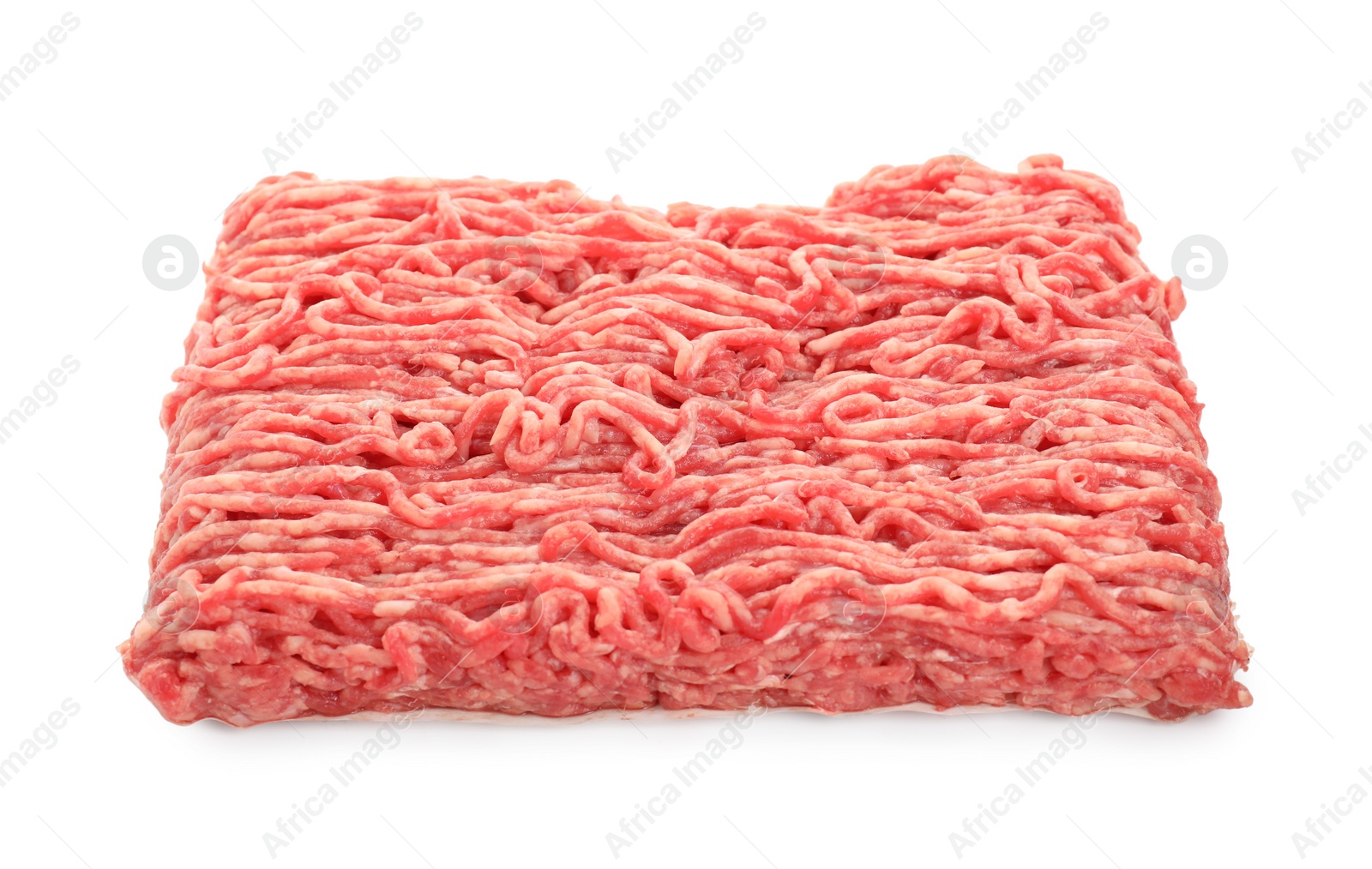 Photo of Fresh raw ground meat isolated on white