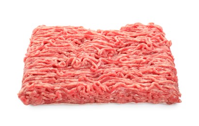 Photo of Fresh raw ground meat isolated on white