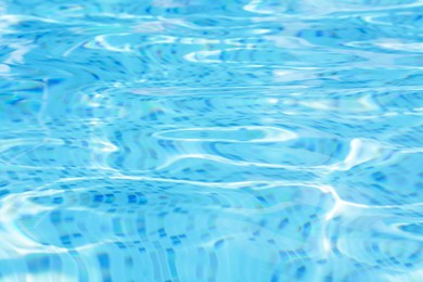 Photo of Rippled water in swimming pool as background