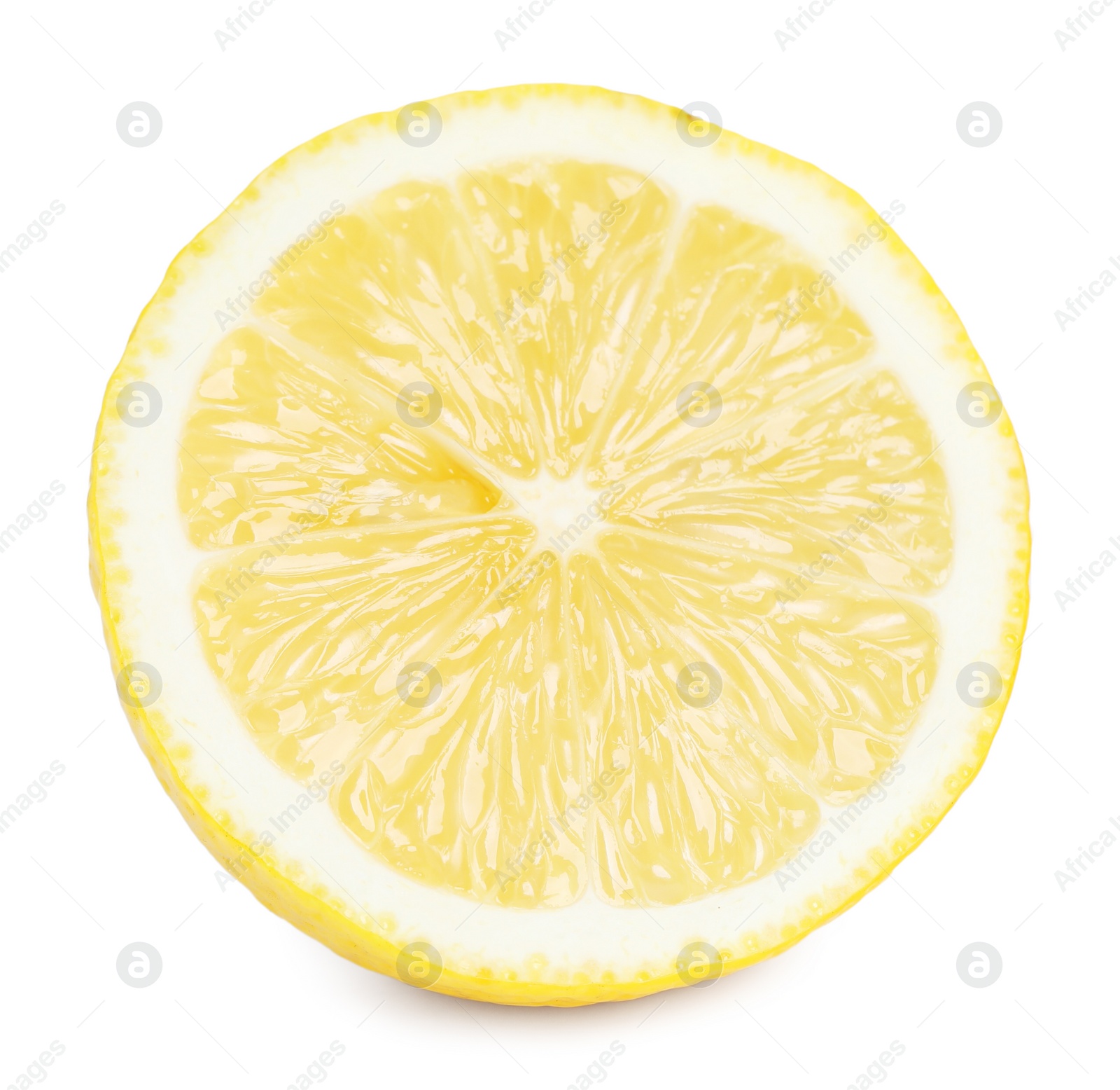 Photo of Half of fresh lemon isolated on white