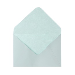 Photo of Light grey paper envelope isolated on white. Mail service