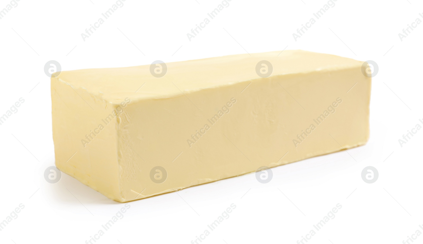 Photo of Fresh butter on white background. Dairy product