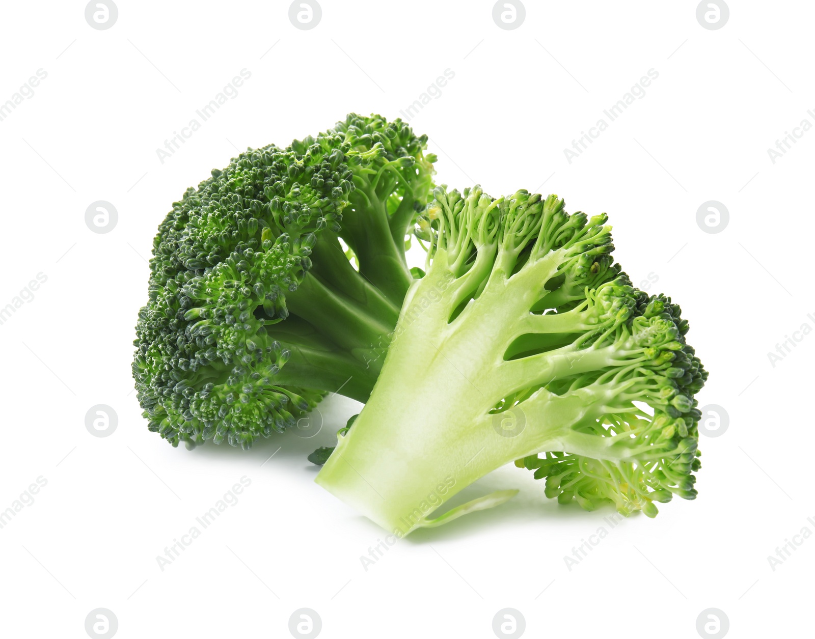 Photo of Fresh broccoli isolated on white. Edible green plant