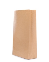 Paper bag isolated on white. Mockup for design