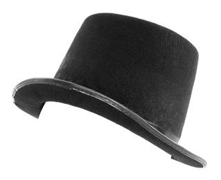Photo of Black magician top hat isolated on white