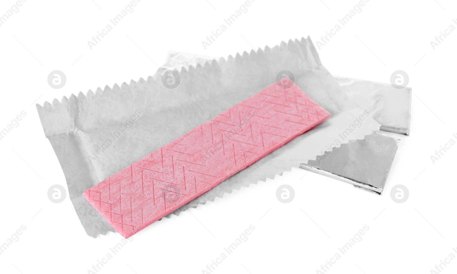 Photo of Sticks of tasty chewing gum isolated on white