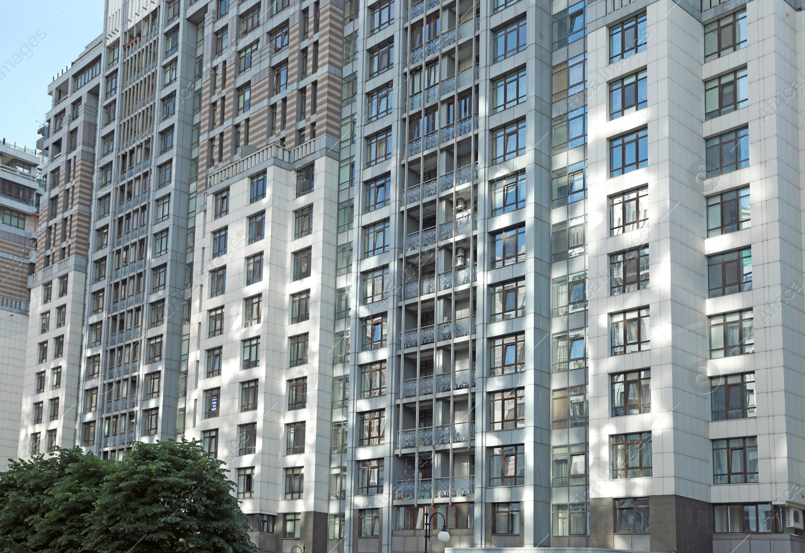 Photo of KYIV, UKRAINE - MAY 21, 2019: Beautiful view of modern housing estate in Pecherskyi district on sunny day