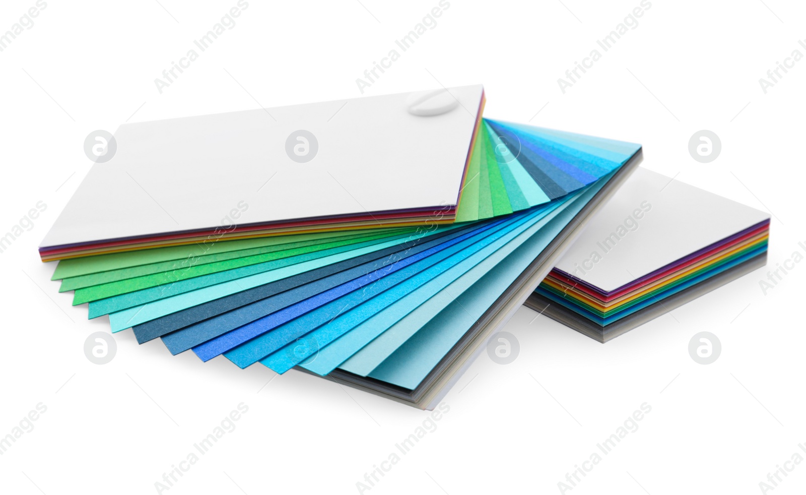 Photo of Color palettes isolated on white. Professional samples