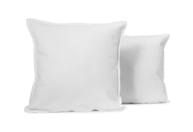 Photo of Two new soft pillows isolated on white