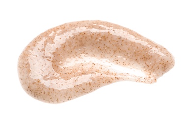 Photo of Sample of natural scrub on white background