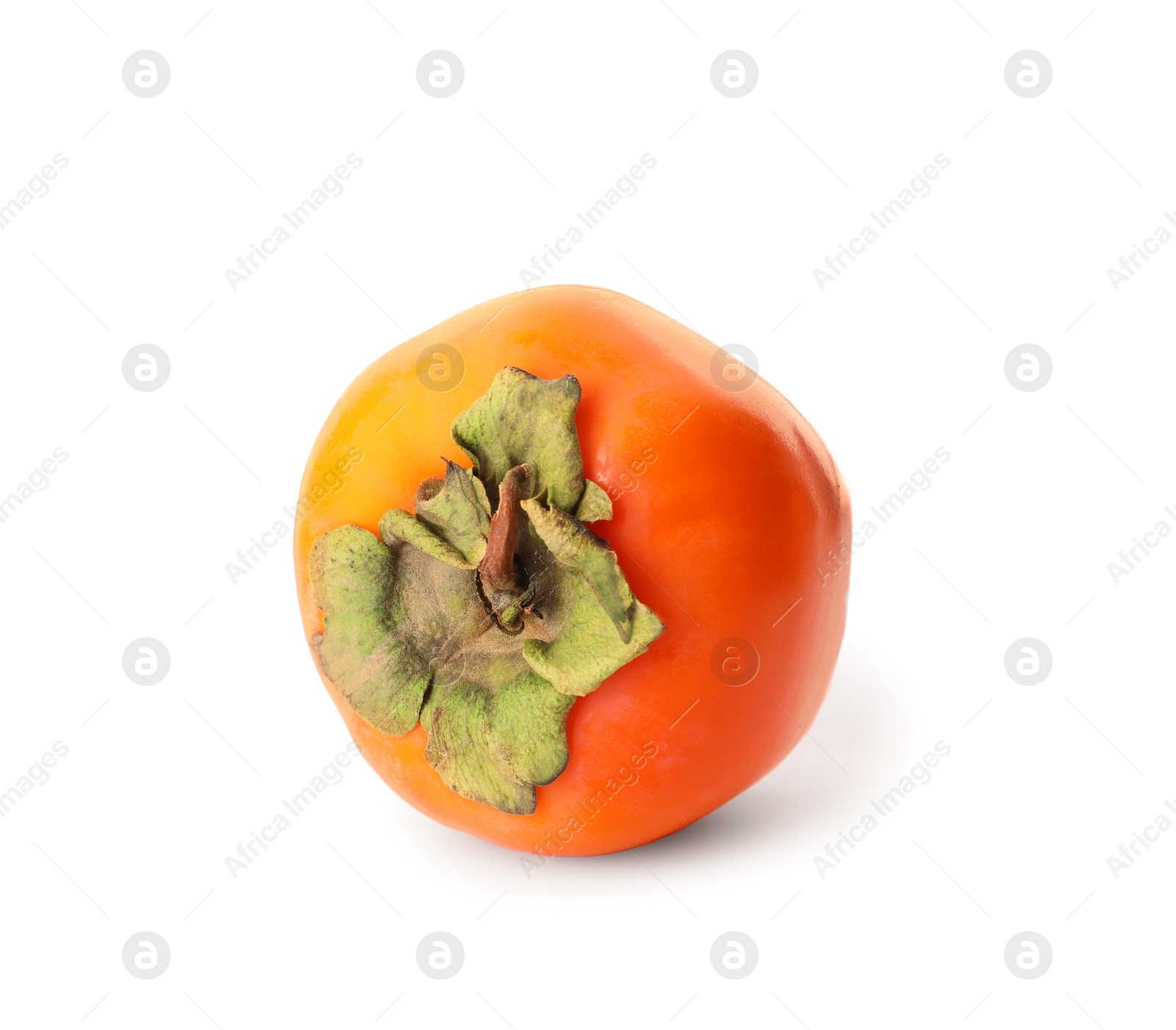 Photo of Delicious ripe juicy persimmon isolated on white