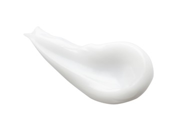 Photo of Sample of facial cream on white background