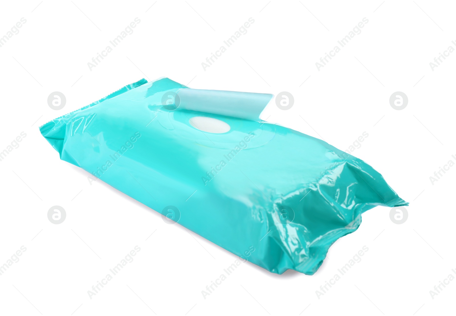 Image of Wet wipes flow pack isolated on white