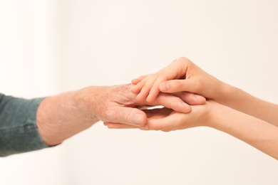 Photo of People, care and support. Giving helping hand concept