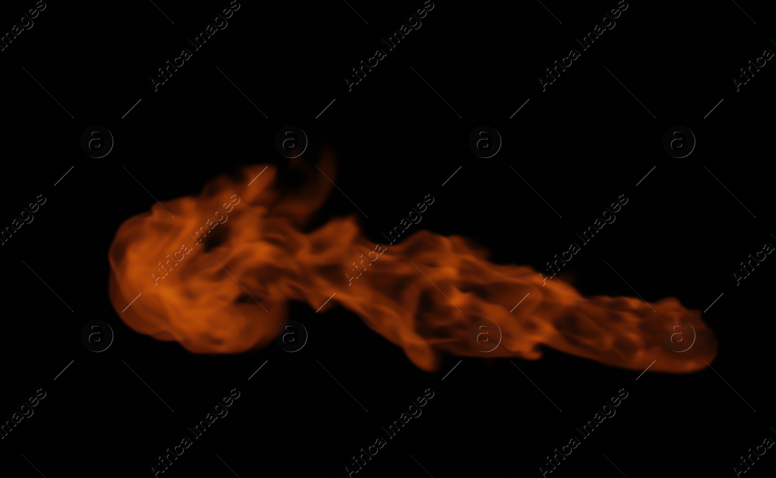 Photo of Beautiful bright fire flames on black background