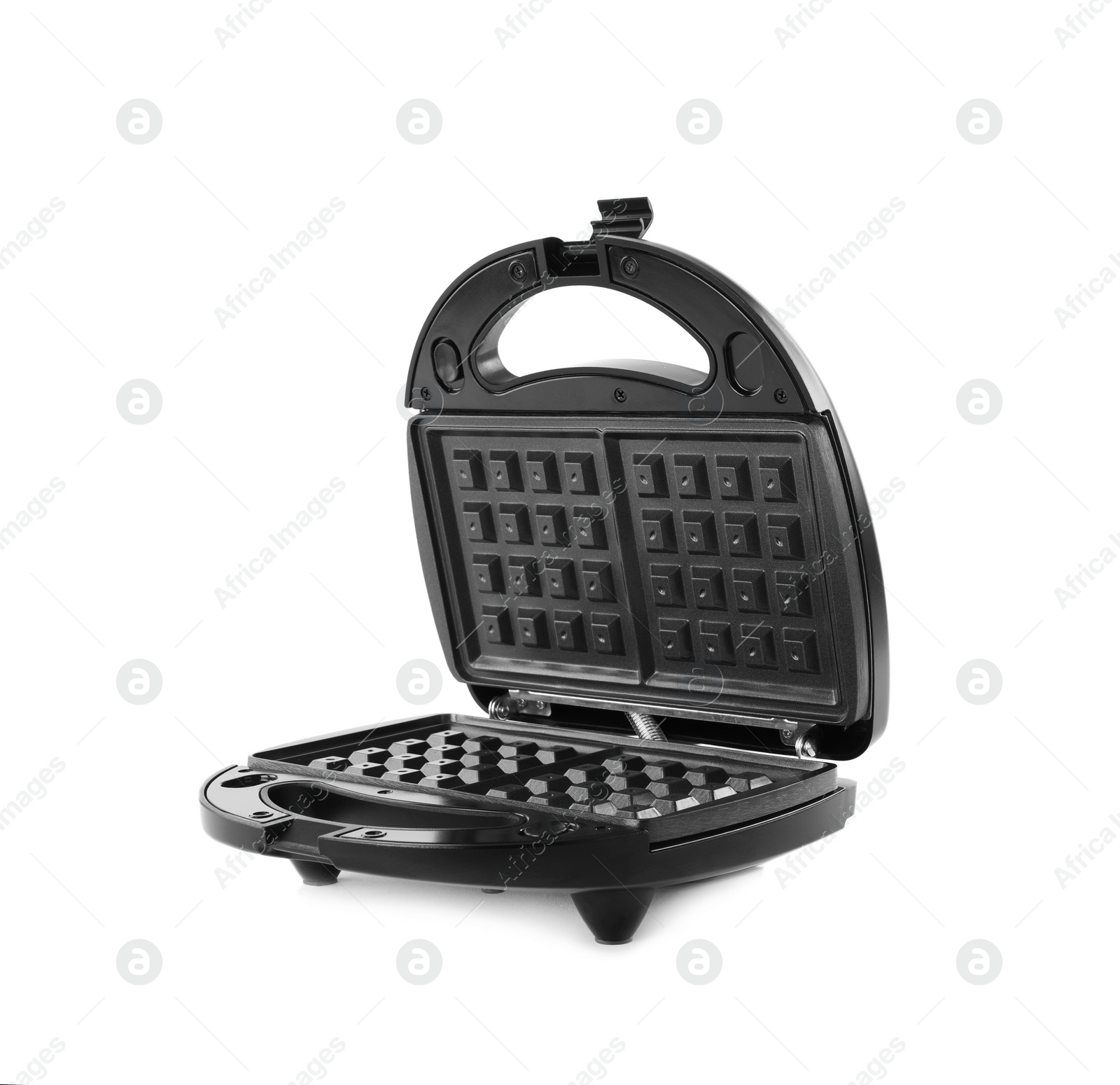 Photo of New modern waffle iron isolated on white