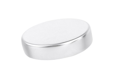 Photo of One silver bottle cap isolated on white