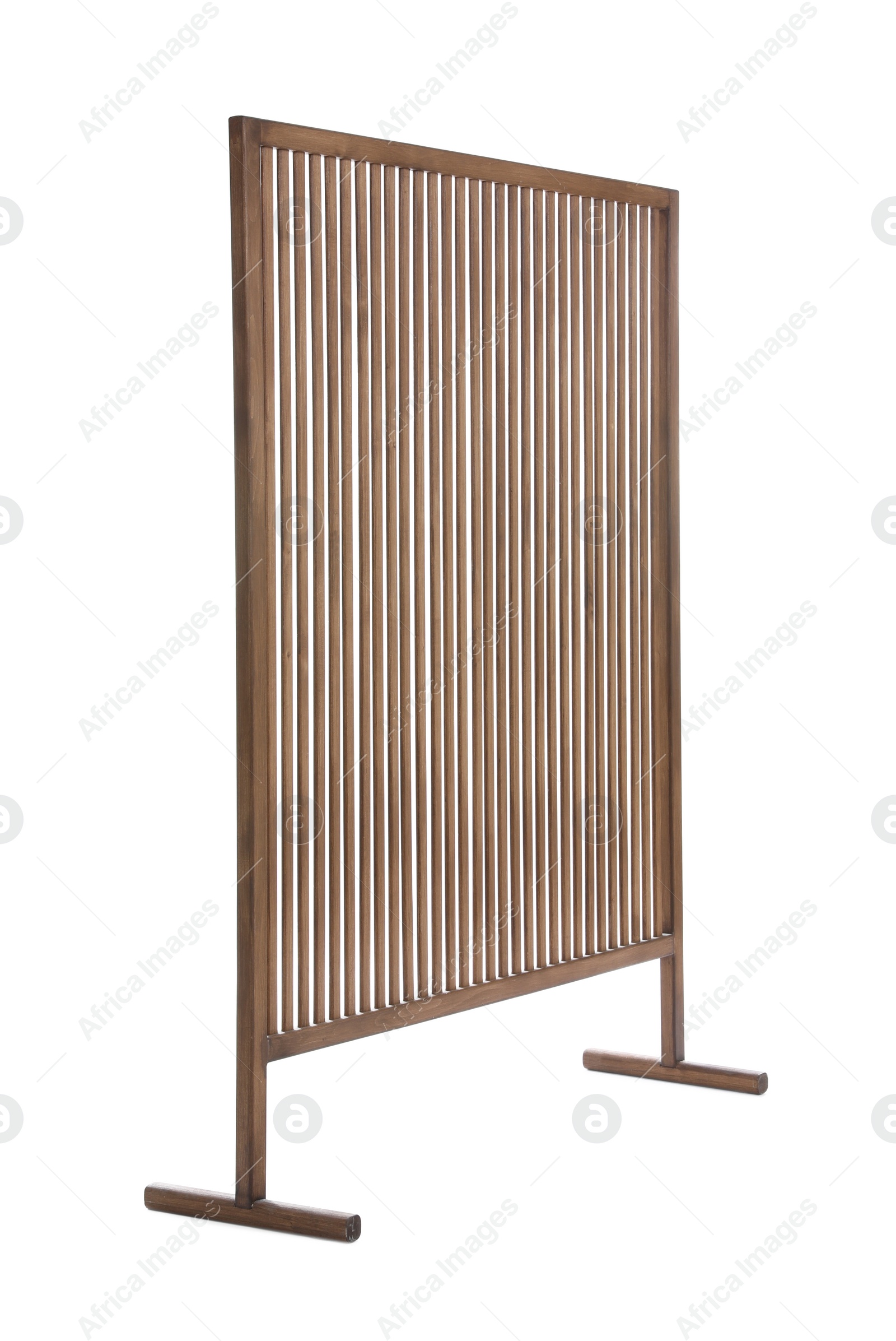 Photo of Wooden room divider screen isolated on white