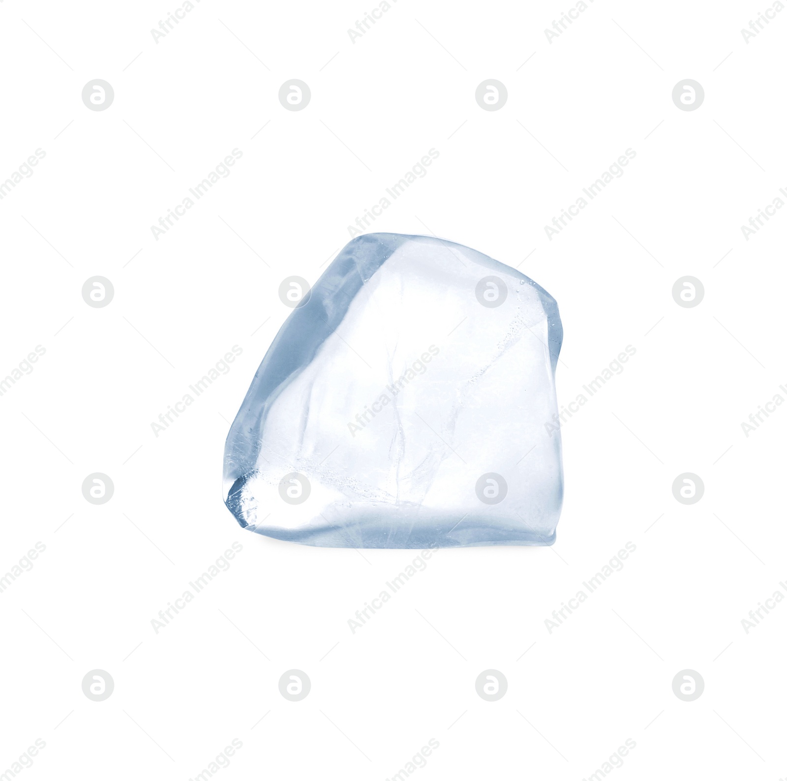 Photo of One piece of clear ice isolated on white