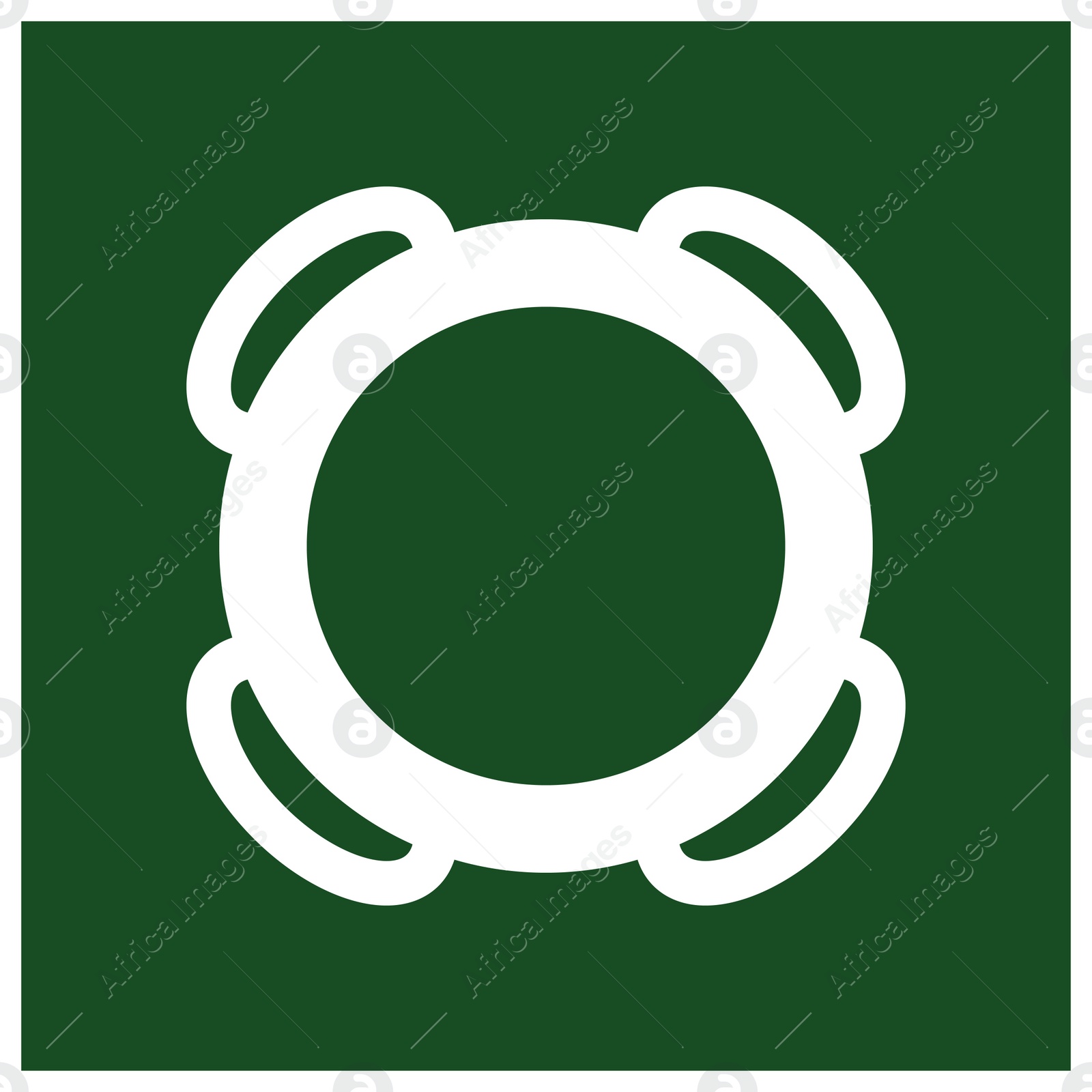 Image of International Maritime Organization (IMO) sign, illustration. Lifebuoy