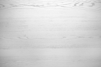 Texture of white wooden surface as background, close up